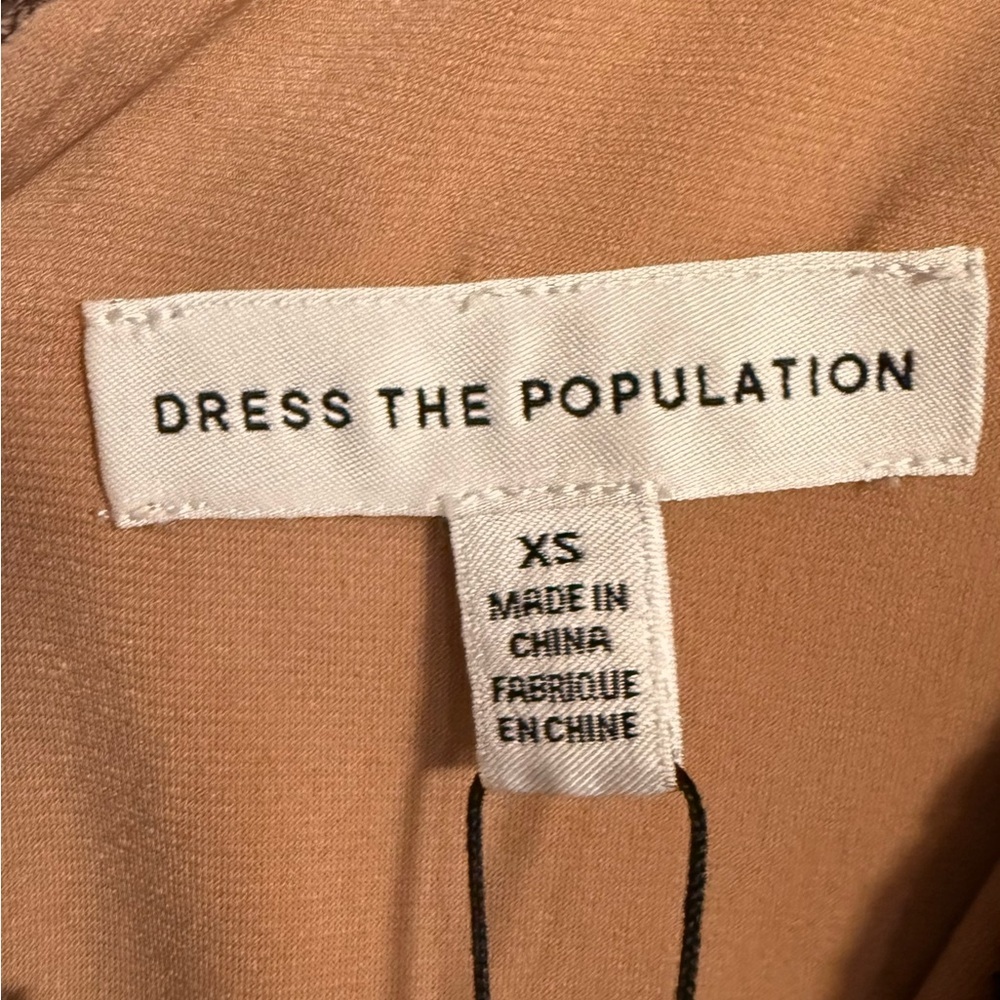 Dress the Population Black and Tan Floral Gown - Picture 4 of 8